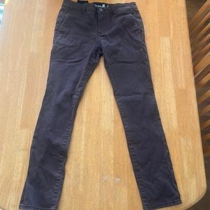 skinny, brown, tapered 29x30 pants for sale.